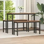 Vidaxl Dining Bench 2 Pcs Old Wood 100 X 32.5 X 48.5 Cm