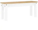 Vidaxl Dining Bench "panama" White 105x30x45 Cm Solid Wood Pine