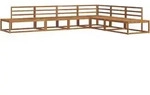 Outdoor-sofagarnitur Natur Massivholz Akazie Vidaxl