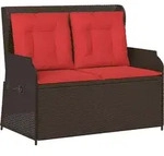 Gartenbank Braun Poly-rattan Vidaxl