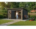 Alpholz Gartenhaus Maria Rondo B Gartenhaus Aus Holz In Grau, Holzhaus Mit 34 Mm