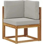 Outdoor-sofagarnitur Mit Kissen 8 Pcs Nat&uuml;rlich Und Hellgrau Vidaxl