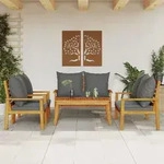 5-tlg. Garten-lounge-set Mit Kissen Massivholz Akazie Vidaxl