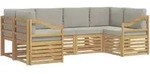 Ecksofa Set 6 Pcs Wei&szlig; Und Hellgrau 245 X 126,5 X 73 Cm Vidaxl