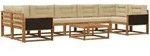 Outdoor-sofagarnitur Mit Kissen 8 Pcs Natur Und Beige Vidaxl