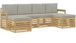 Outdoor-sofagarnitur 5 Pcs Wei&szlig; Und Hellgrau Vidaxl