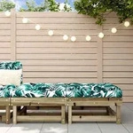 Gartenhocker Mit Kissen 2 Stk. Kiefernholz Impr&auml;gniert Vidaxl