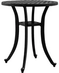 Vidaxl Garden Table Black &Oslash;48x53 Cm Cast Aluminium