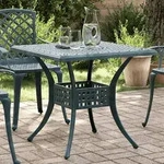 Vidaxl Gartentisch Gr&uuml;n 80x80x75 Cm Aus Gusseisen