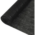 Zaunblende Schwarz 2x25 M Hdpe 195 G/m2 Vidaxl