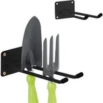 Relaxdays - Wandhaken, 2er Set, 24 Cm Lang, Doppelhaken Wand, Ger&auml;tehalter Garage,