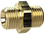 Riegler Doppelgewindenippel, Zyl., G 2 A., G 2 1/2 A., Sw 80, Messing