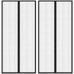 Vidaxl - Fliegengitter-t&uuml;rvorh&auml;nge 2 Stk. Magnet Schwarz 220x110 Cm