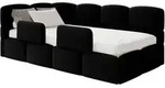 Selsey Cloudy &ndash; Kinderbett 120 Cm, Bettkasten, 2x Rausfallschutz, Velours, Links,