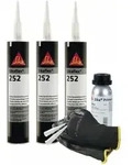 Sikaflex 252 Wei&szlig; 3x 300ml Klebstoff Mit Primer 207 - F&uuml;r Die Verklebung Von...