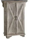 Schrank Mango / Akazie 90x45x135 Wei&szlig; Gewachst Castle-antik 267