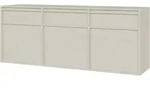 Evo - Sideboard 3-t&uuml;rig H&auml;ngend Mit 3 Schubladen, Hellbeige, 154 Cm - Selsey