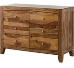 Sideboard Sheesham 110x45x80 Braun Lackiert Ancona 120