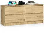 Kommode Akord K120 Eiche Artisan 120 Cm 4 Schubladen B120 X H55 X T40 Cm