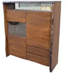 Highboard Akazie 131x45x147 Braun Lackiert Pure Acacia 803