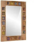 Vidaxl Bathroom Mirror Natural 50 X 70 X 2.5 Cm Solid Mango Wood
