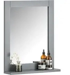 Frg129-sg Spiegel Wandspiegel Badspiegel Mit Ablage Dunkelgrau Bht: 40x50x10cm -