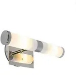 Moderne Chrom Wandleuchte 2-flammig Ip44 - Bath