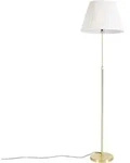 Stehleuchte Gold / Messing Mit Plissiertem Schirm Creme 45 Cm - Parte