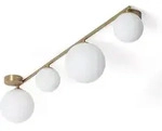Efectoled - Deckenleuchte Aus Metall Und Glas Moonlight Brass 4 Spots Wei&szlig;