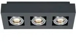 Casemiro - Modernes Oberfl&auml;chenmontiertes Schwarzes Aluminium 3-licht, Gu10 - Italux
