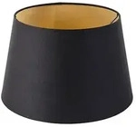 Baumwolllampenschirm Schwarz 32/25/18 Mit Goldenem Interieur