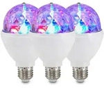 Briloner Disco Light 3er Set Led-leuchtmittel, Rgb, Farbwechseleffekt,...