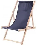 Kadax - Liegestuhl, Strandstuhl Aus Holz, Sonnenliege Bis 120kg, Dunkelblau