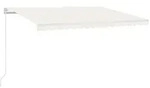 Markise Manuell Einziehbar Mit Led 450x300 Cm Creme Vidaxl