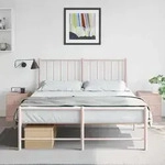 Nachttische 2 Stk. Rosa 34,5x39x44 Cm Stahl - Vidaxl