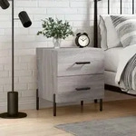 Nachttisch Grau Sonoma 40x35x47,5 Cm Holzwerkstoff Vidaxl