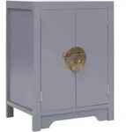 Vidaxl Bedside Cabinet Grey 38x28x52 Cm Paulownia Wood