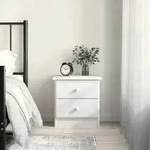 Vidaxl Bedside Cabinet "alta" White 41x35x41 Cm Solid Wood Pine