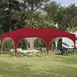 Vidaxl Pop-up Party Tent 575 X 288 X 245 Cm Burgundy Oxford Fabric
