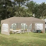 Vidaxl Pop-up Party Tent 575 X 288 X 245 Cm Cream Oxford Fabric