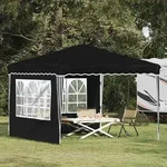 Vidaxl Pop-up Party Tent 288 X 288 X 245 Cm Black Oxford Fabric