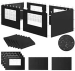 Zelsius Seitenw&auml;nde F&uuml;r Pavillon 3x6 M, 6-teilig, Schwarz, Gartenzelt...