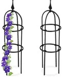Relaxdays Rankhilfe Obelisk, 2er Set, 70 Cm Hoch, Ranks&auml;ule F&uuml;r Kletterpflanzen,