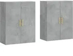 Wandschr&auml;nke 2 Stk. Betongrau 69,5x34x90 Cm Vidaxl