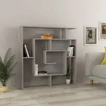 Decortie - Labirent Modernes B&uuml;cherregal Raumtrenner Mokka Grau Medium 129cm -...