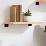 Wandregal 40x30x2 Cm Massivholz Eiche Unbehandelt Vidaxl