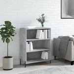 Regalschrank Betongrau 69,5x32,5x90 Cm Holzwerkstoff Vidaxl