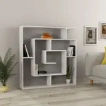 Decortie Labirent Modernes B&uuml;cherregal Raumtrenner Wei&szlig; Medium 129cm