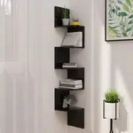 Wand-eckregal Hochglanz-schwarz 19x19x123 Cm Holzwerkstoff Vidaxl
