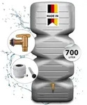 Garantia Cubus Regentonne Komplett-set 700 Liter, Betongrau Inkl.